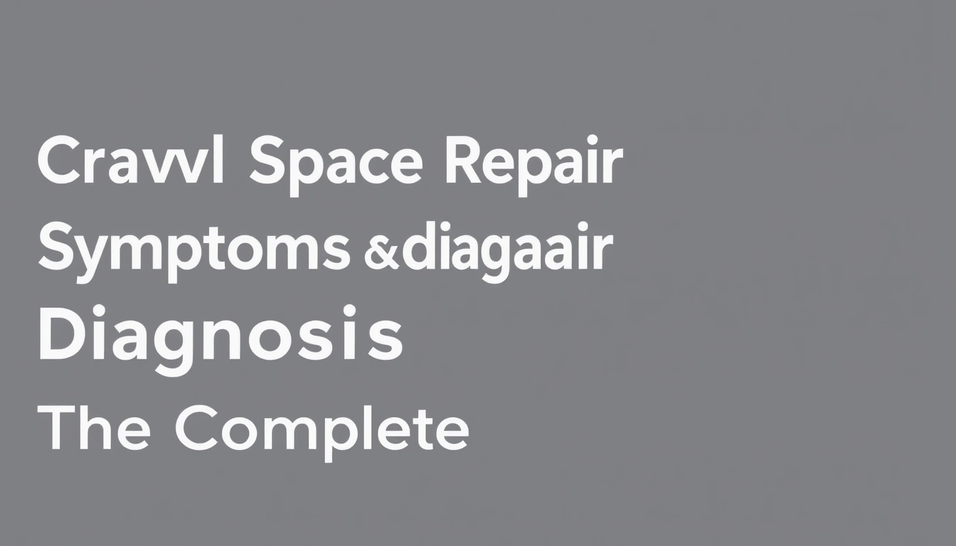 Crawl space repair symptoms & diagnosis — The Complete Guide