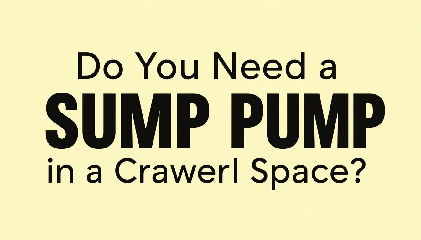 Do You Need a Sump Pump in a Crawl Space?