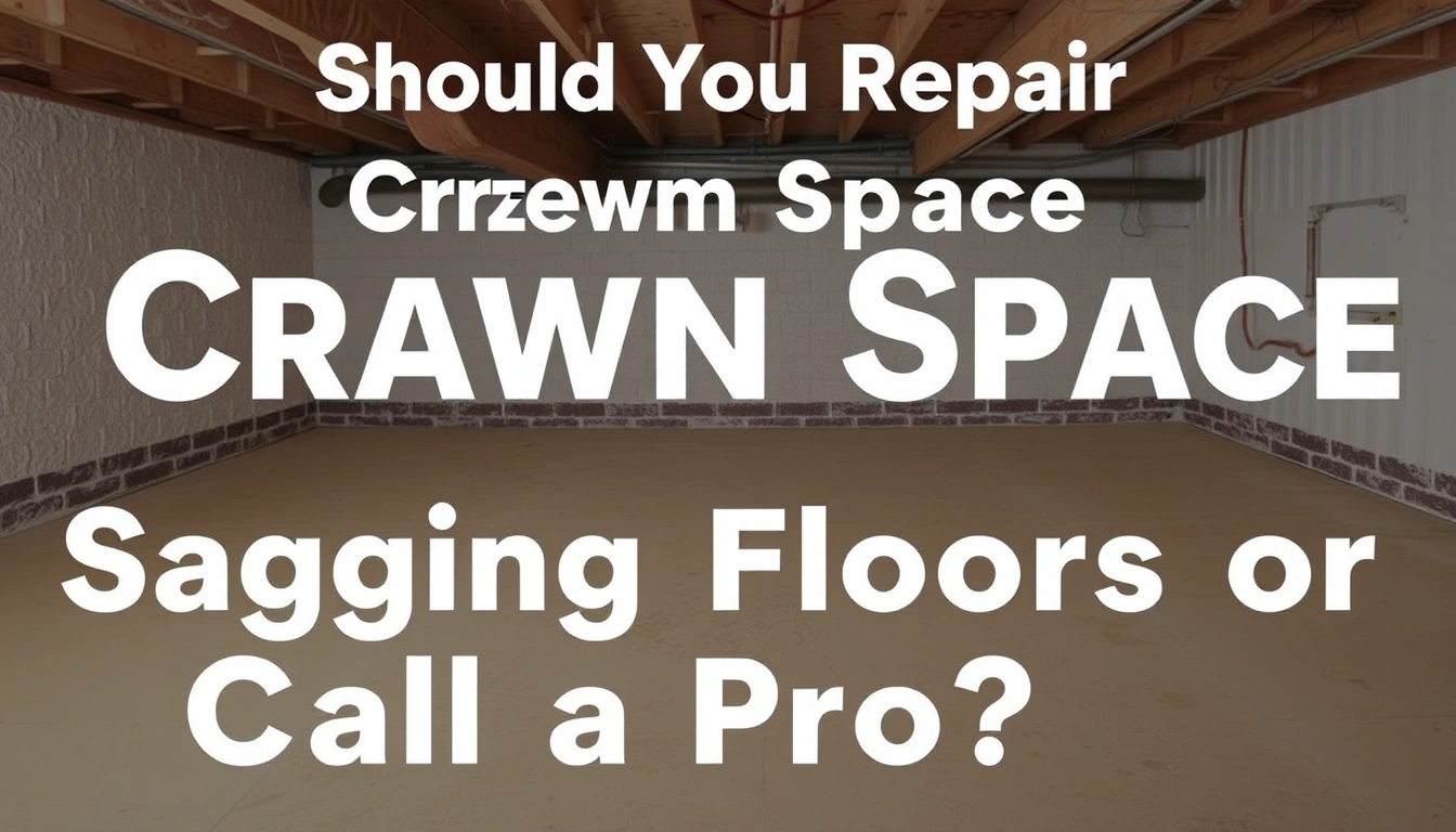 Should You Repair Crawl Space Sagging Floors or Call a Pro?