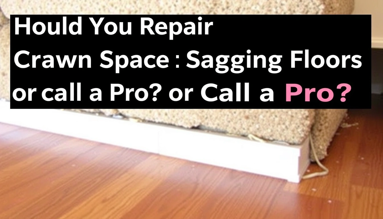 Should You Repair Crawl Space Sagging Floors or Call a Pro?